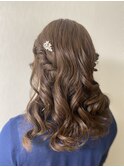 洋装パーティーヘアセット