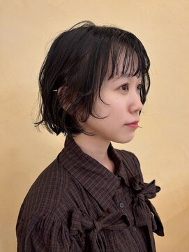 スニュウ(snuw) レイヤーボブフェイスレイヤーマロンブラウンオリーブベージュ