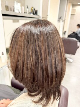 ホワイトストーン WHITE STONE 軽やかブラウンレイヤーミディ