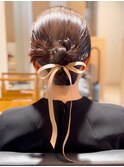 タイトシニヨン　～結婚式お呼ばれヘアアレンジ～