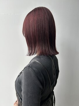 ロックス バイ マグ 松本(rocks BY MAG) ブリーチなしダブルカラーアプリコットオレンジレッドピンク韓国