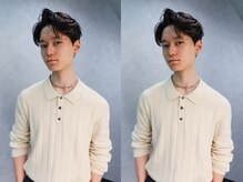 《幅広い方にお勧めできる最新ダウンパーマ》韓国ヘア好きやビジネスヘアとしてお勧めできる綺麗目スタイル