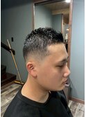 MEN’S HAIR/サーフカール/刈り上げセンターパート/柏