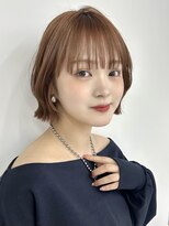 ヴェイン 渋谷(vain)&nbsp;オレンジブラウンくびれボブレイヤーボブ