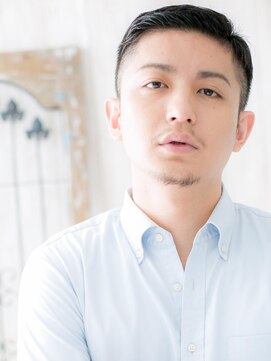 モッズヘア メン 上尾東口店(mod's hair men) ビジネスアップバング爽やかブラックフェードスタイルa1上尾
