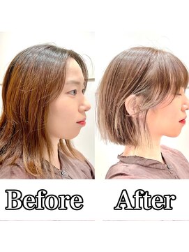 アフロートリノ(AFLOAT Leino) 小顔ヘルシーレイヤースタイル透明感カラー【修】20代30代40代