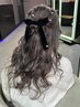 【かわいいパールリボンつき】ヘアセットorダウンスタイル