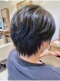 大人ショート×ネイビー