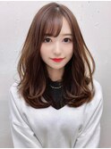 王道モテセミロング小顔お顔まわりエアリーカール