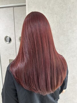 アッシュ 高幡不動店(Ash) 韓国ヘア髪質改善ブリーチなしダブルカラーワインレッド
