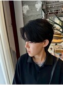 ウルフカット×センターパート