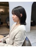 くびれヘア/ボブレイヤー/オリーブカラー