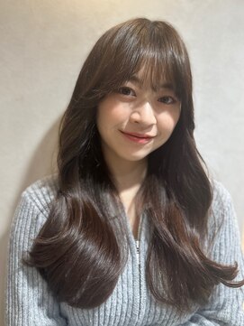 ロンド ルージュ 銀座店(Lond rouge) ミニウルフレイヤーカット顔周りカット前髪カット韓国ロング銀座