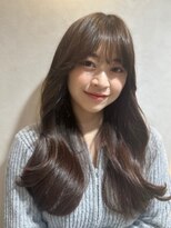 ロンド ルージュ 銀座店(Lond rouge) ミニウルフレイヤーカット顔周りカット前髪カット韓国ロング銀座