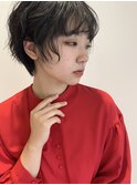 黒髪で小顔☆ヌーディーショート☆