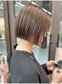 似合わせカット ボブヘア 縮毛矯正 ミニボブ 切りっぱなしボブ