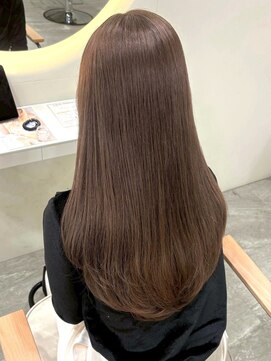 ユニバイリサ 天神大名店(uni by risa) 髪質改善 透明感カラー ロングレイヤー アッシュブラウン 美髪