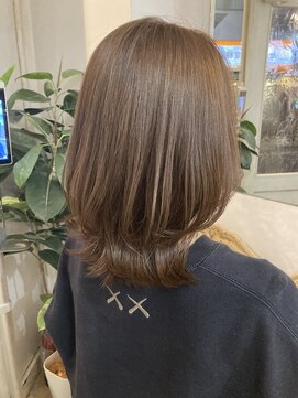 アミュレ ヘア サロン(Amule hair salon) くびれレイヤーオリーブベージュ梅ヶ丘美容院ウルフカット