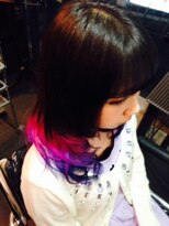 ゾーマ(ZOUMA)&nbsp;毛先カラー　ピンク～パープルのグラデーション