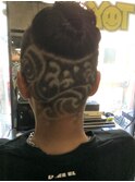 流水波紋波和柄バリカンアートTRICKstyle！