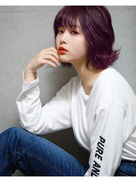 ミリ 千歳烏山(Mili CARE&SPA) 【Mili 千歳烏山】パープルアッシュ×韓国風外ハネボブ