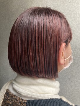 ベイル 登戸(Baill) 30代40代50代◎コンパクトボブ×ピンクオレンジカラー 登戸