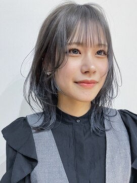 アイティーバイアルバム 八王子店(IT by ALBUM) レイヤーグレージュ_レイヤーロング前髪パーマ_9648
