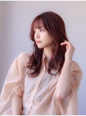 BERRYレッドブラウンイメチェン大人レイヤー波巻きウェーブ