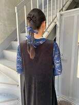 bibito ヘアセット　ヘアアレンジ　ネジネジ　ロング