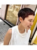 バズカット/ベリーショート/ショートヘア/レッドブラウン/藤森