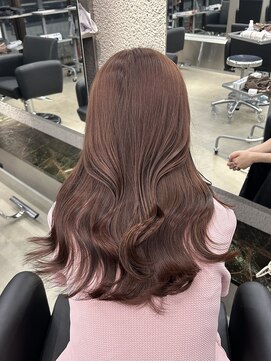 ペレ 栄店(PELE) デザインカラー/レイヤーカット/ウェットヘア/オリーブベージュ