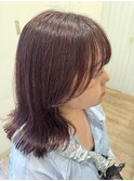 【かほ】【ブリーチなし】ピンクブラウン