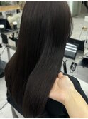 ◎美髪カールマロンブラウンロングセミディ似合わせ前髪