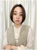マロンベージュショートボブ　奈良30代40代50代