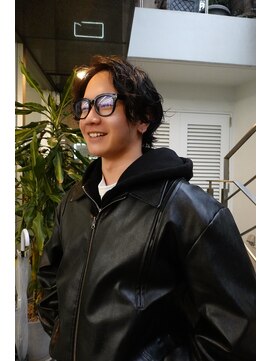 レコ 渋谷(LECO) メンズセンターパートパーマ