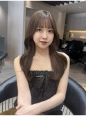 韓国レイヤーカット/くびれ巻き/前髪顔周り/セミディ[門前仲町]