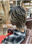 ウルフカット×インナー×グラデーション