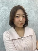 黒髪カタログ/クラゲヘアー/オリーブグレー/ココアベージュ