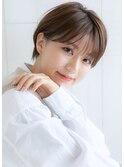 《calico》耳掛けショート×大人ヘア×シースルーバング