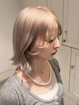 ベレーザ 渋谷(BELEZA) 18712_ミルクティーベージュハンサムショートウルフレイヤーボブ
