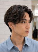 人気センターパート ビジネス フォーマル ニュアンス レイヤー
