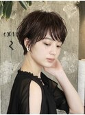 ひし形ショートボブ/大人ショートヘア/40代/50代/60代/表参道