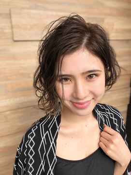 グロウ ヘアデザイン(grow) 【アガる髪】アッシュグレー ハンサムショートボブ