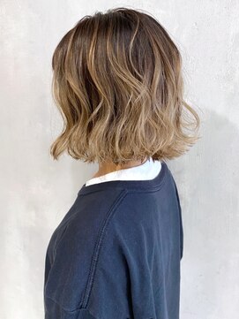 アイティー バイ アルバム 中野店(IT by ALBUM) バレイヤージュベージュ_ハイライトカラー_ba306531