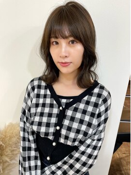 イオエ(ioe) 黒髪/ボブルフ/ネビージュ/小顔/ワンレン/髪質改善/グレージュ