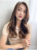 大人カジュアルラフカールロング