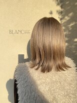 ブランシェ ヘアデザイン(BLANCHE hair design) 外ハネ×ミルクティーベージュ