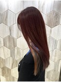 【インナーカラー】【ロング】【ストレート】【トリートメント】