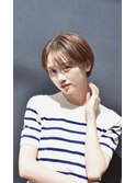 大人可愛い20代30代40代黒髪前下がりショートボブ丸みショート◎