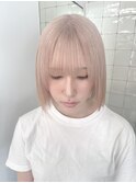 ホワイトベージュ/ピンクベージュ/クリーミーベージュ/ボブ